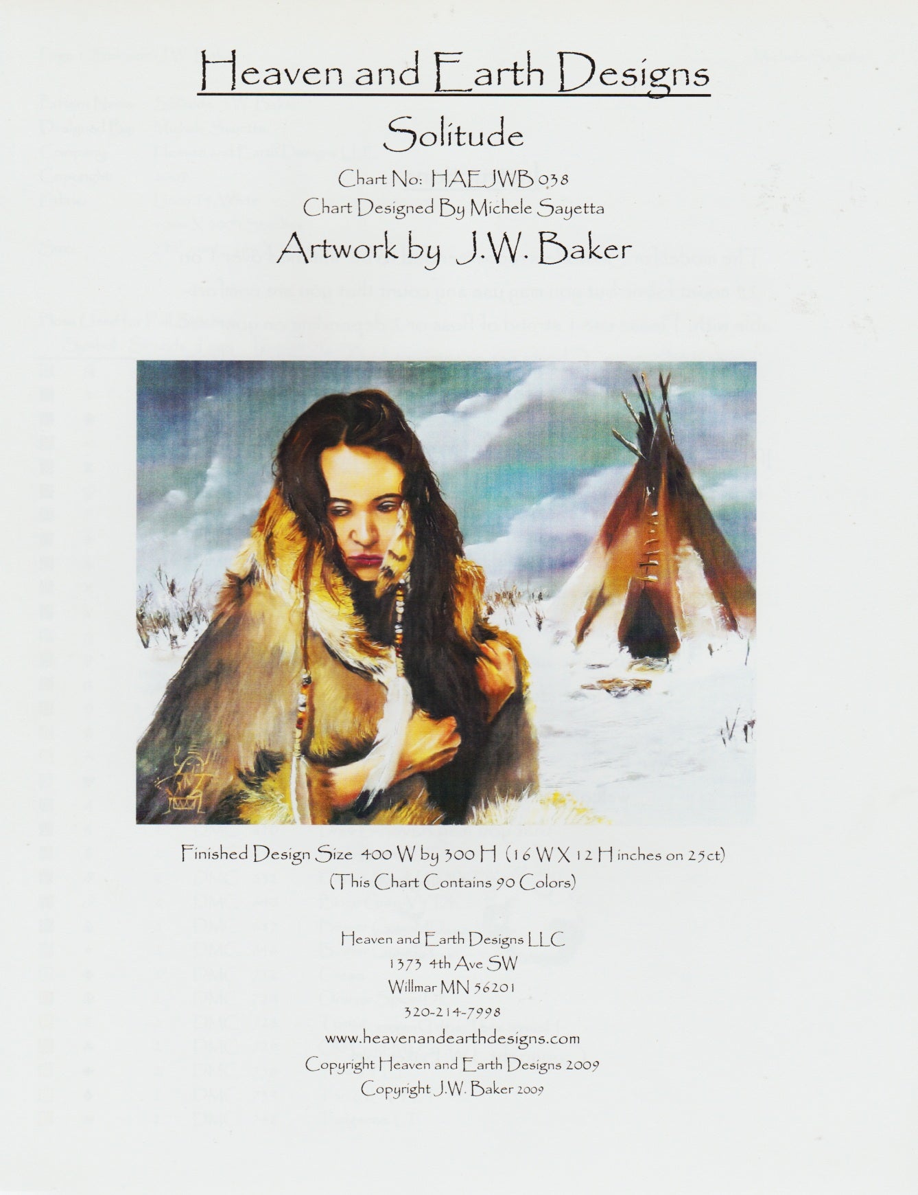 Heaven and Earth Designs Solitude HAEJWB038 cross stitch pattern