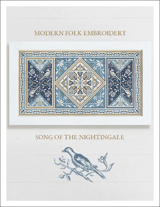 Modern Folk Embroidery Song of the Nightingale cross stitch pattern