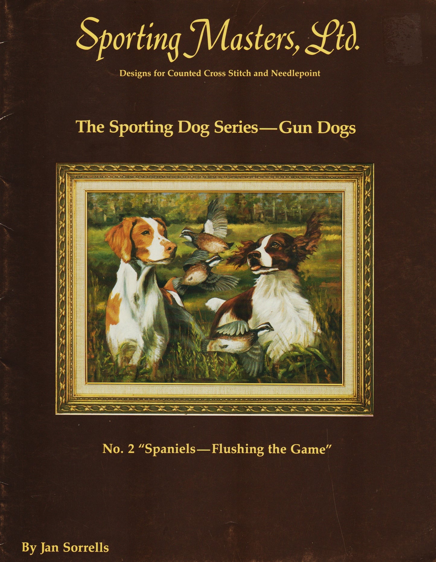 Sporting Masters Spaniels - Flushing The Game Gun Dogs cross stitch pattern