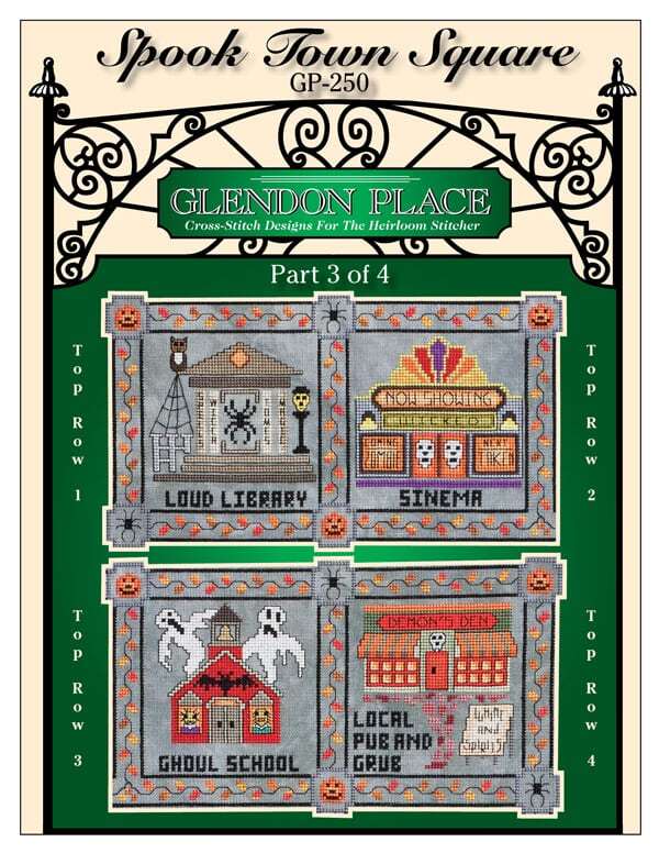 Glendon Place Spook Town Square Part 2, GP-250 Halloween cross stitch pattern
