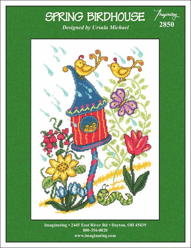 Imaginating Spring Birdhouse 2850 cross stitch pattern