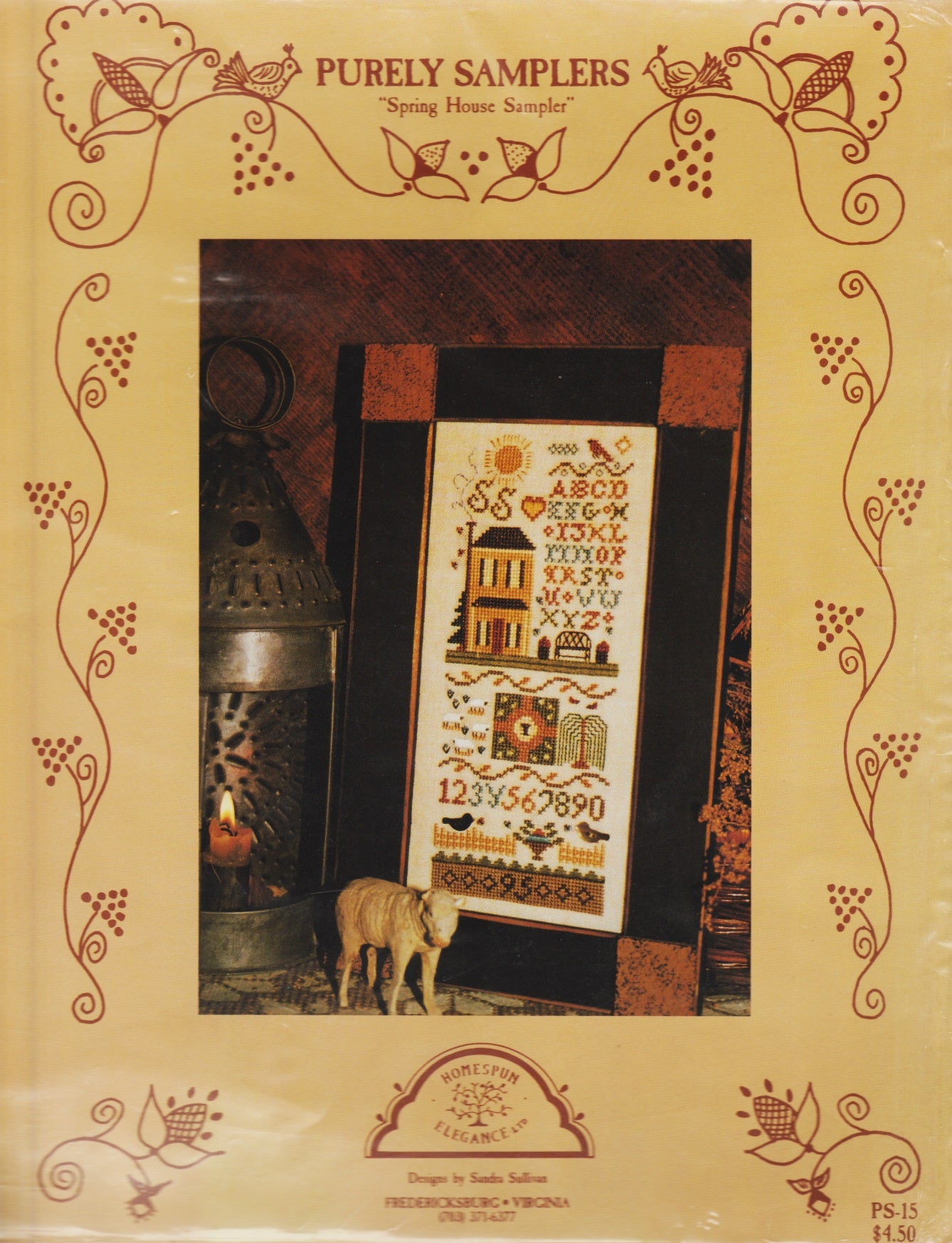 Homespun Elegance Spring House Sampler PS-15 cross stitch pattern