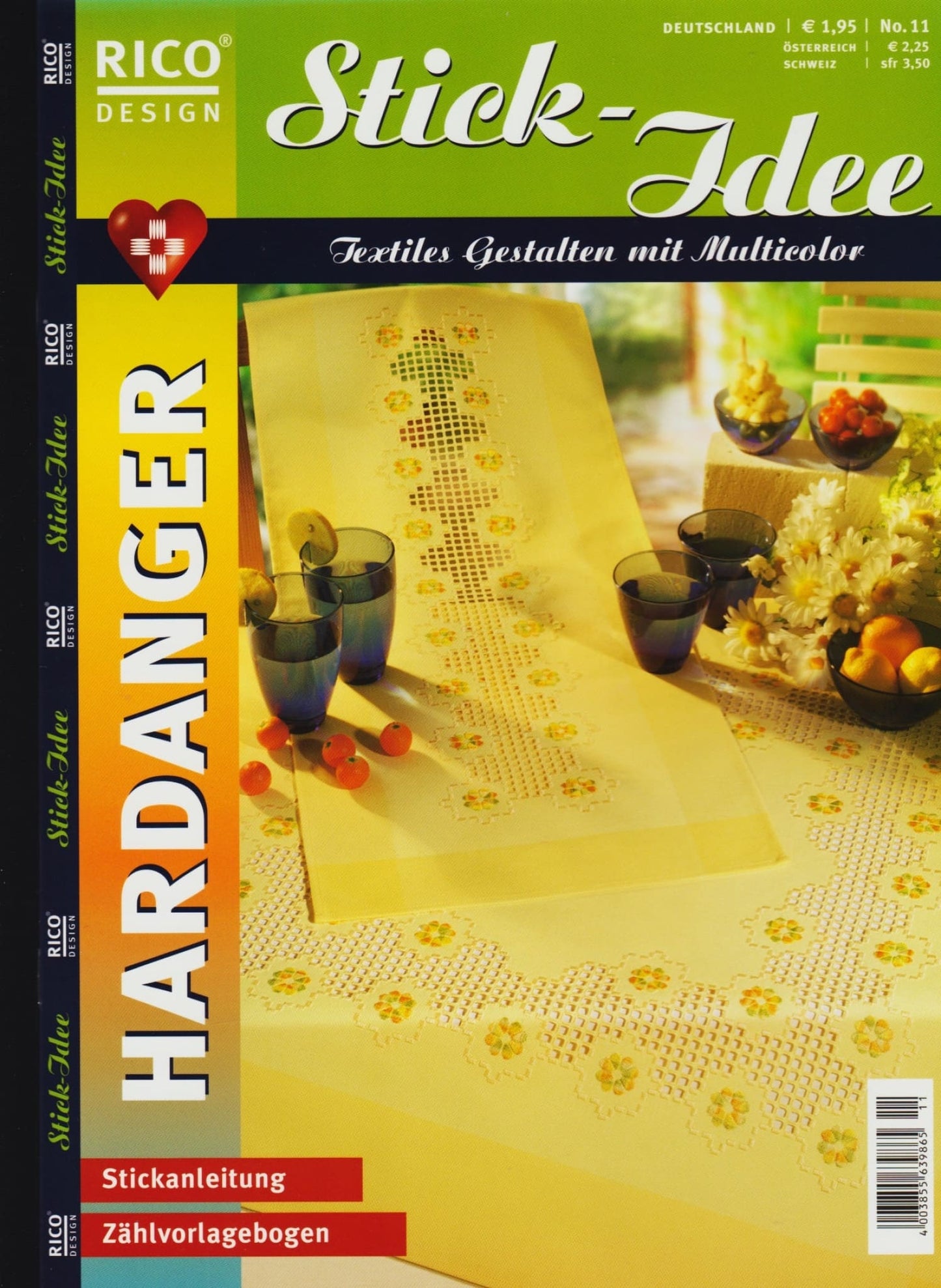 RICO Stick-Idee Textile Design in Multicolor 11 cross stitch pattern