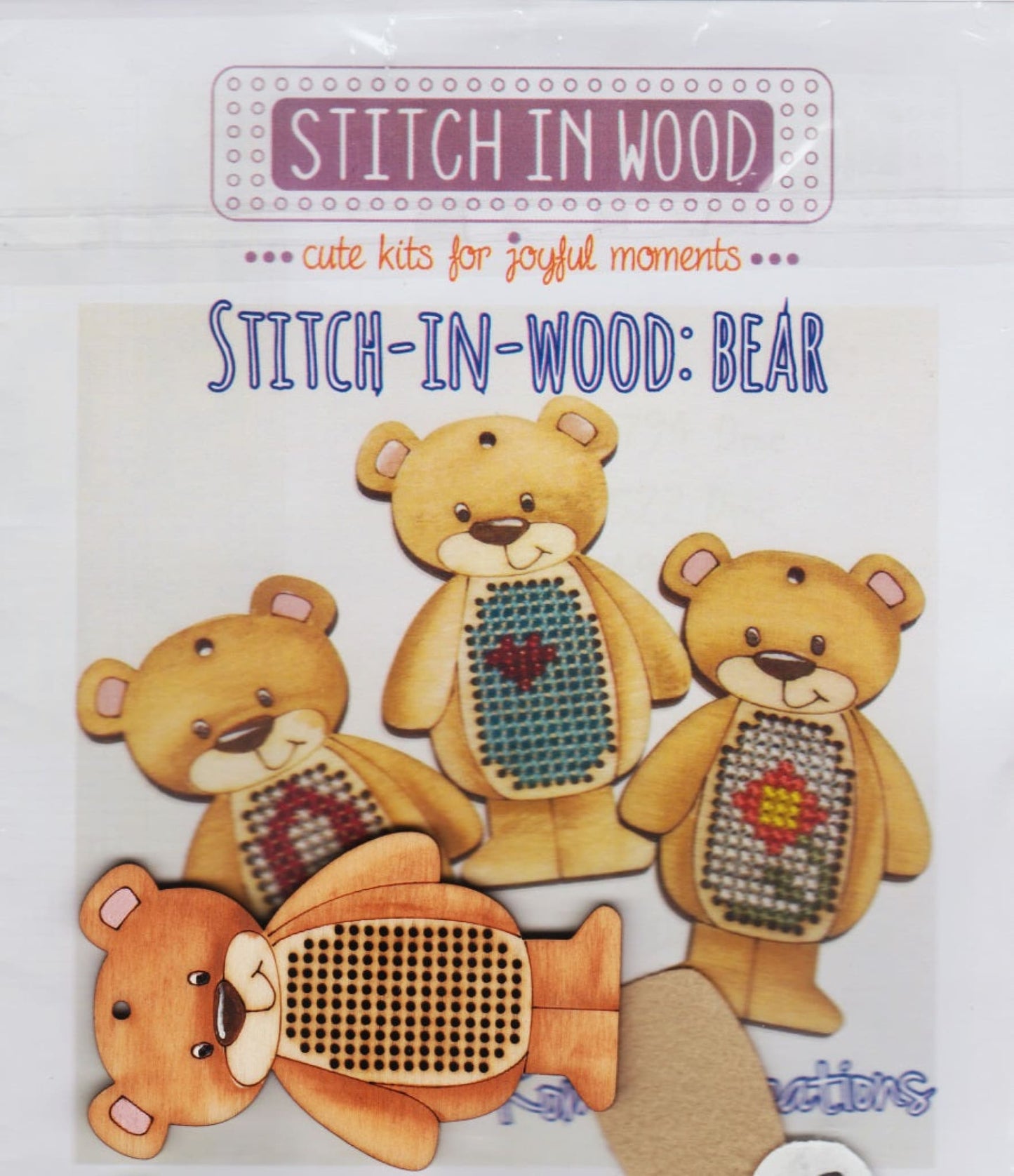 Romy's Creations Stitch In Wood - Bear cross stitch pattern