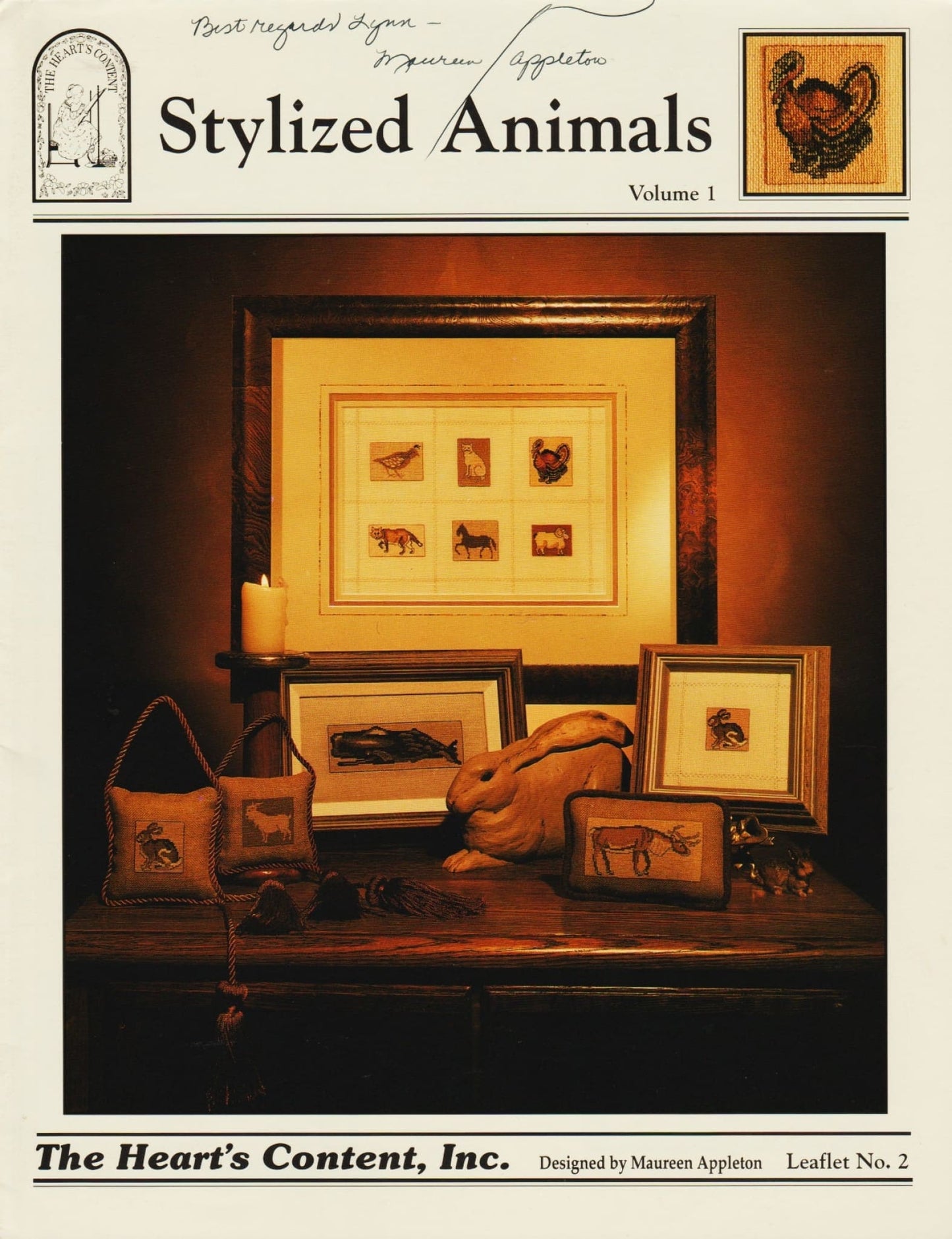 Heart's Content Stylized Animals 2 cross stitch pattern