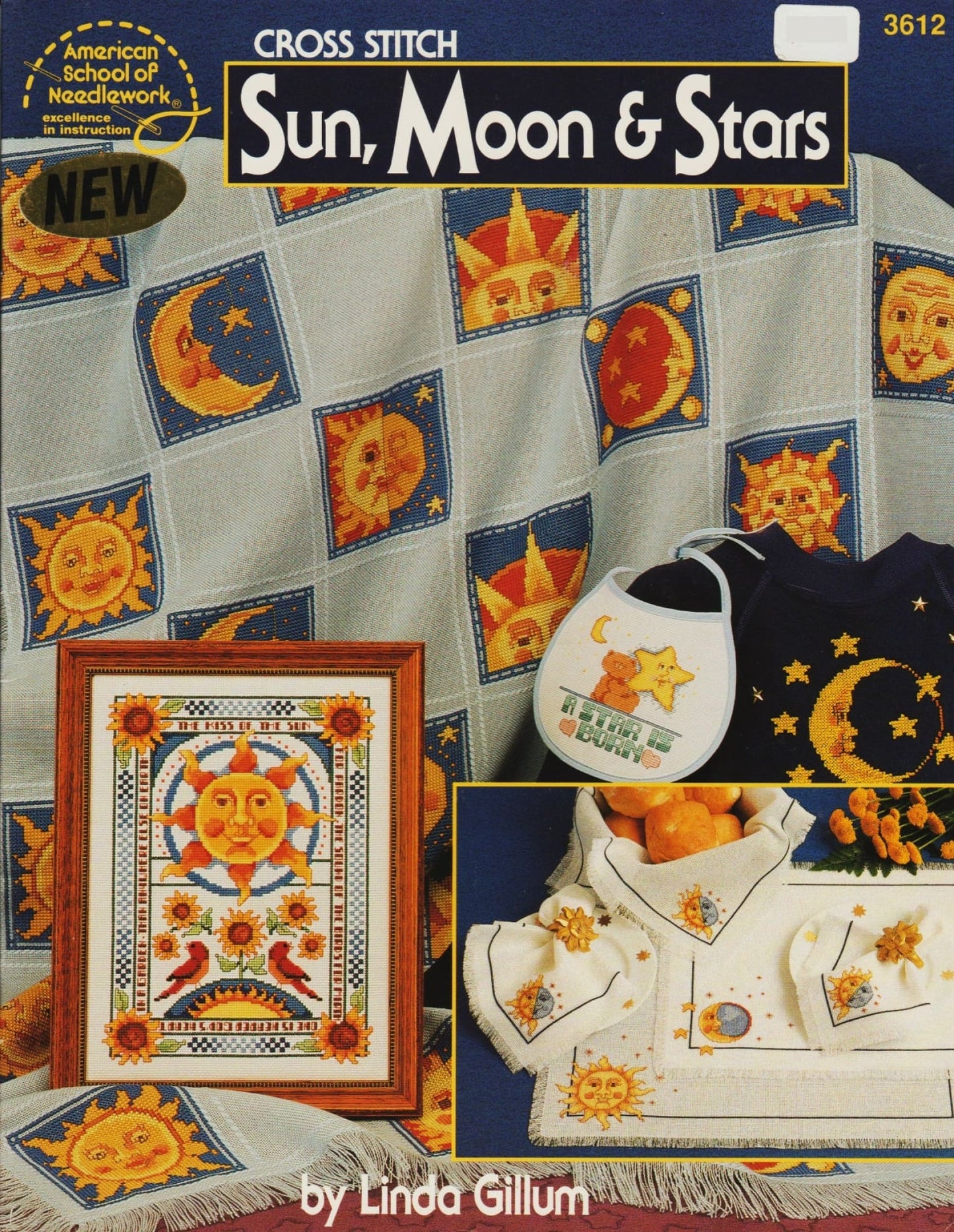 American School of Needlework Sun, Moon & Stars 3612 cross stitch pattern