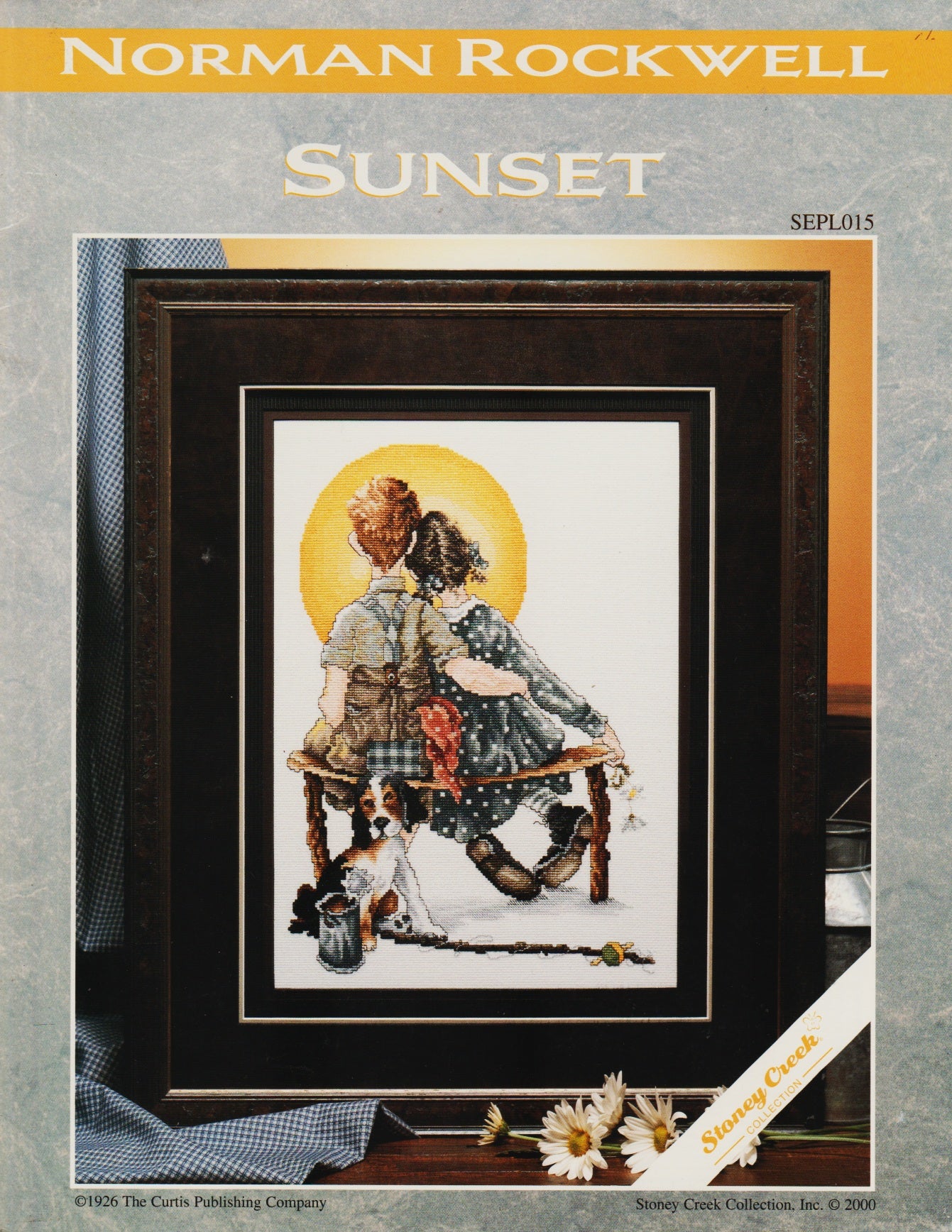 Stoney Creek Sunset SEPL015 Norman Rockwell cross stitch pattern