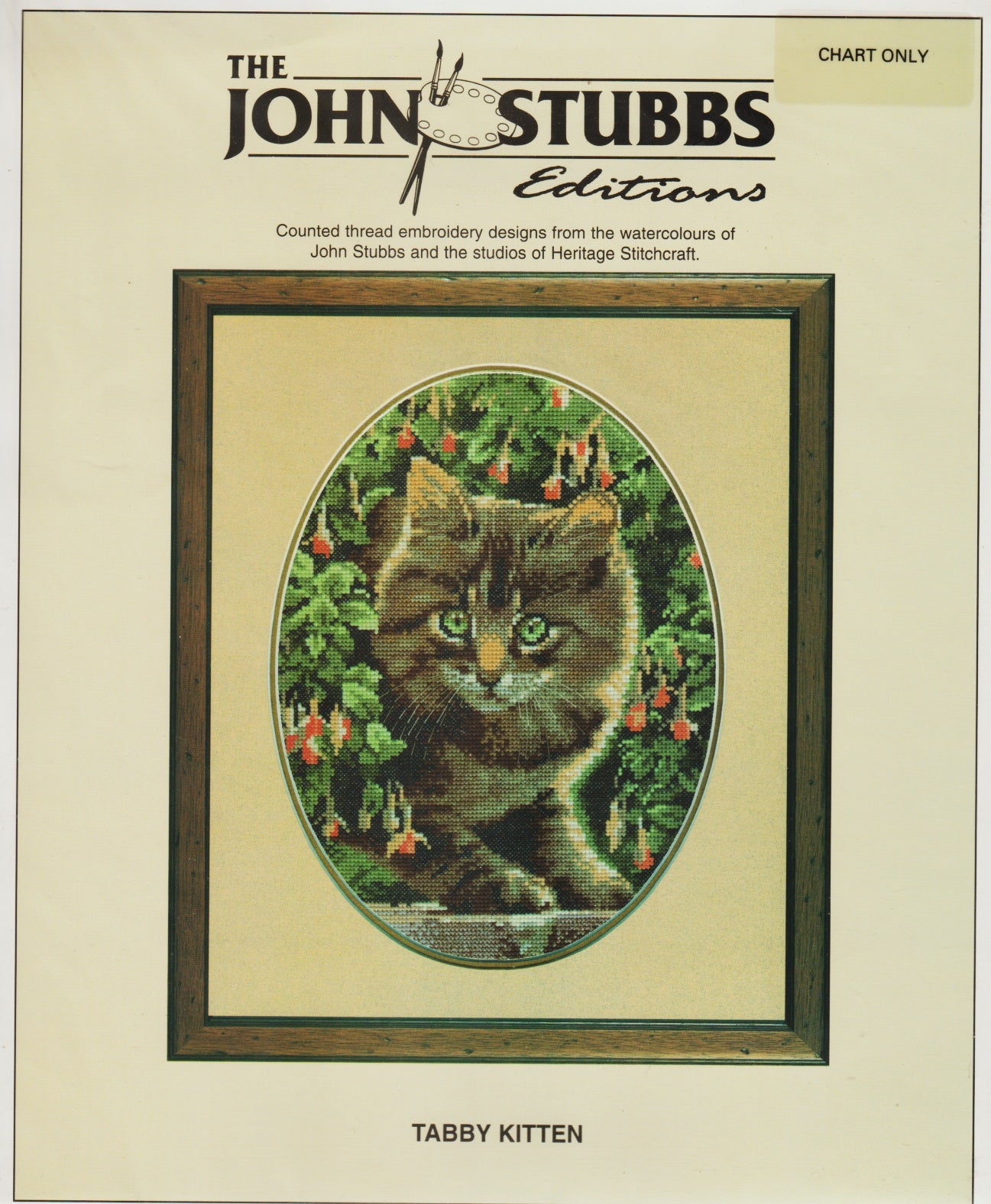 Heritage Stitchcraft Tabby Kitten cross stitch pattern