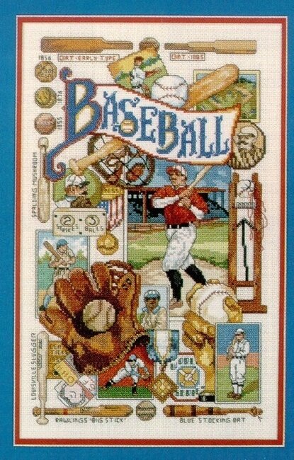 Kooler Design Studio Take Me Out to the Ballgame KDS1250 Baseball cross stitch pattern