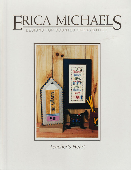 Erica Michaels Teacher's Heart cross stitch pattern