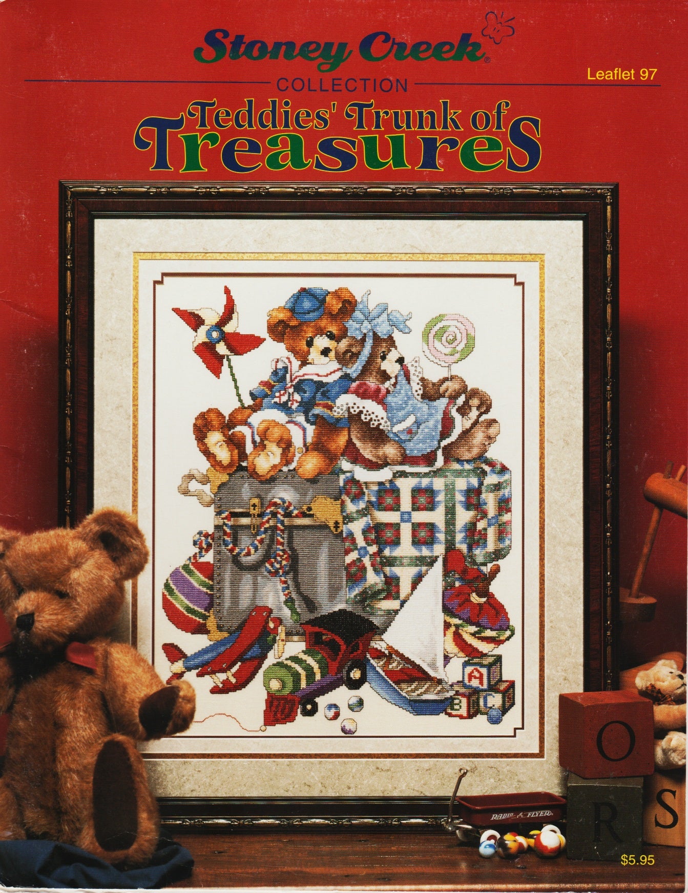 Stoney Creek Teddies Trunk of Treasures LFT97 cross stitch pattern