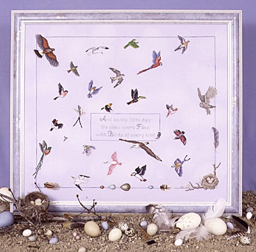 Crossed Wing Collections The 5th Day 35 cross stitch pattern