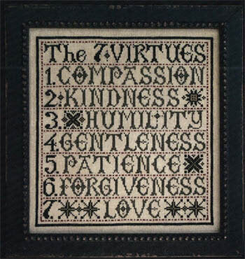 La-D-Da The 7 Virtues cross stitch pattern