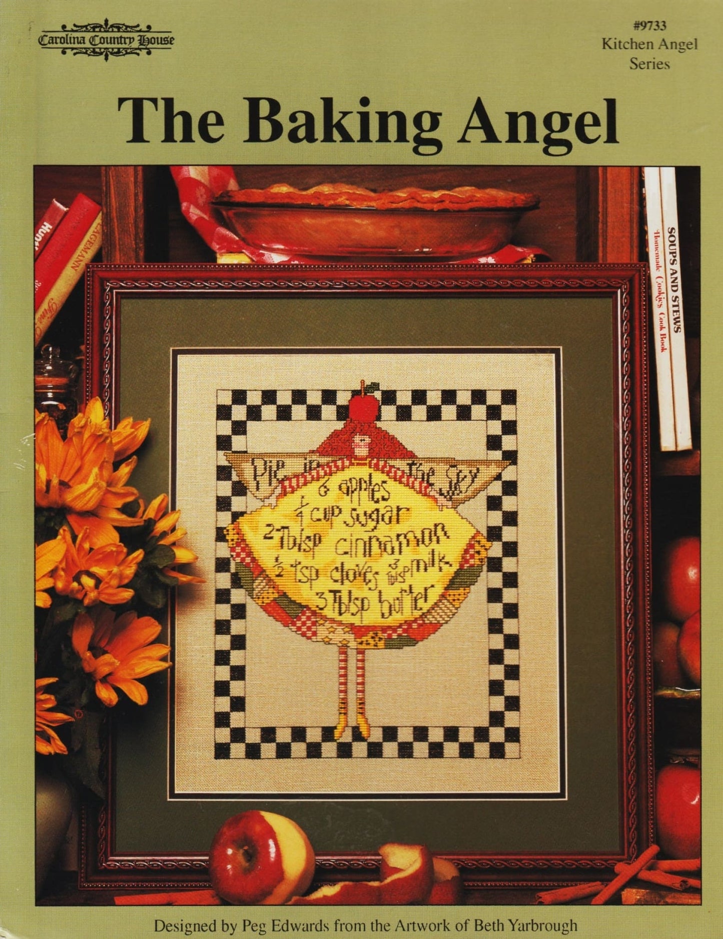 Carolina Country House The Baking Angel 9733 Apply Pie Recipe cross stitch pattern