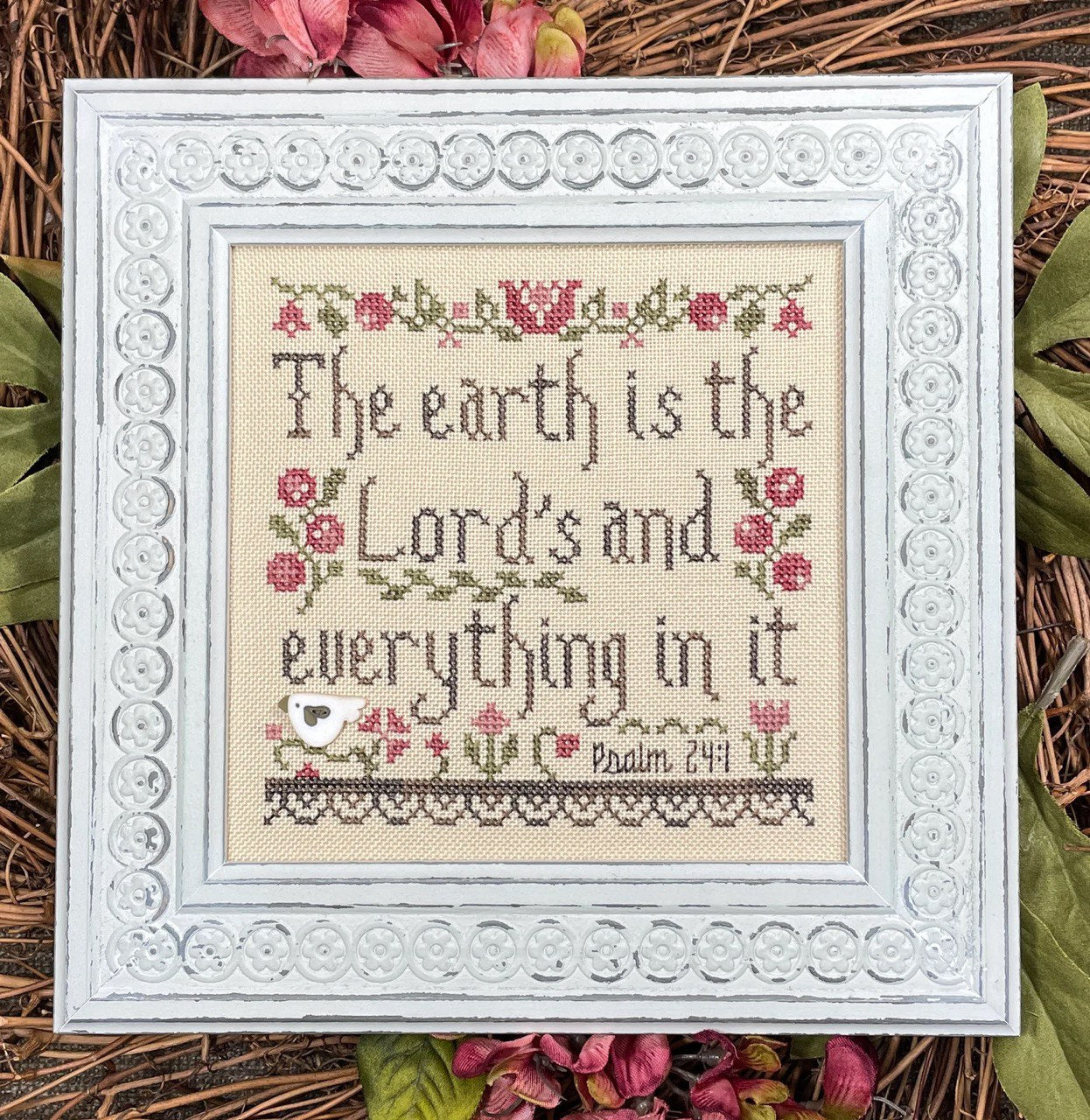 My Big Toe The Earth is the Lord's MBT-275 religious cross stitch pattern