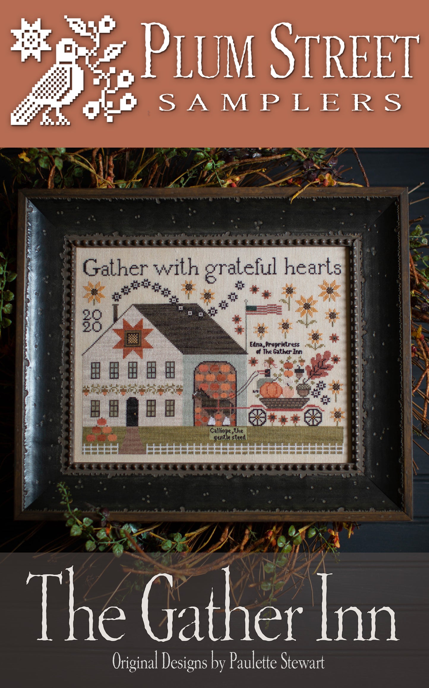 Plum Street The Gather Inn cross stitch pattern