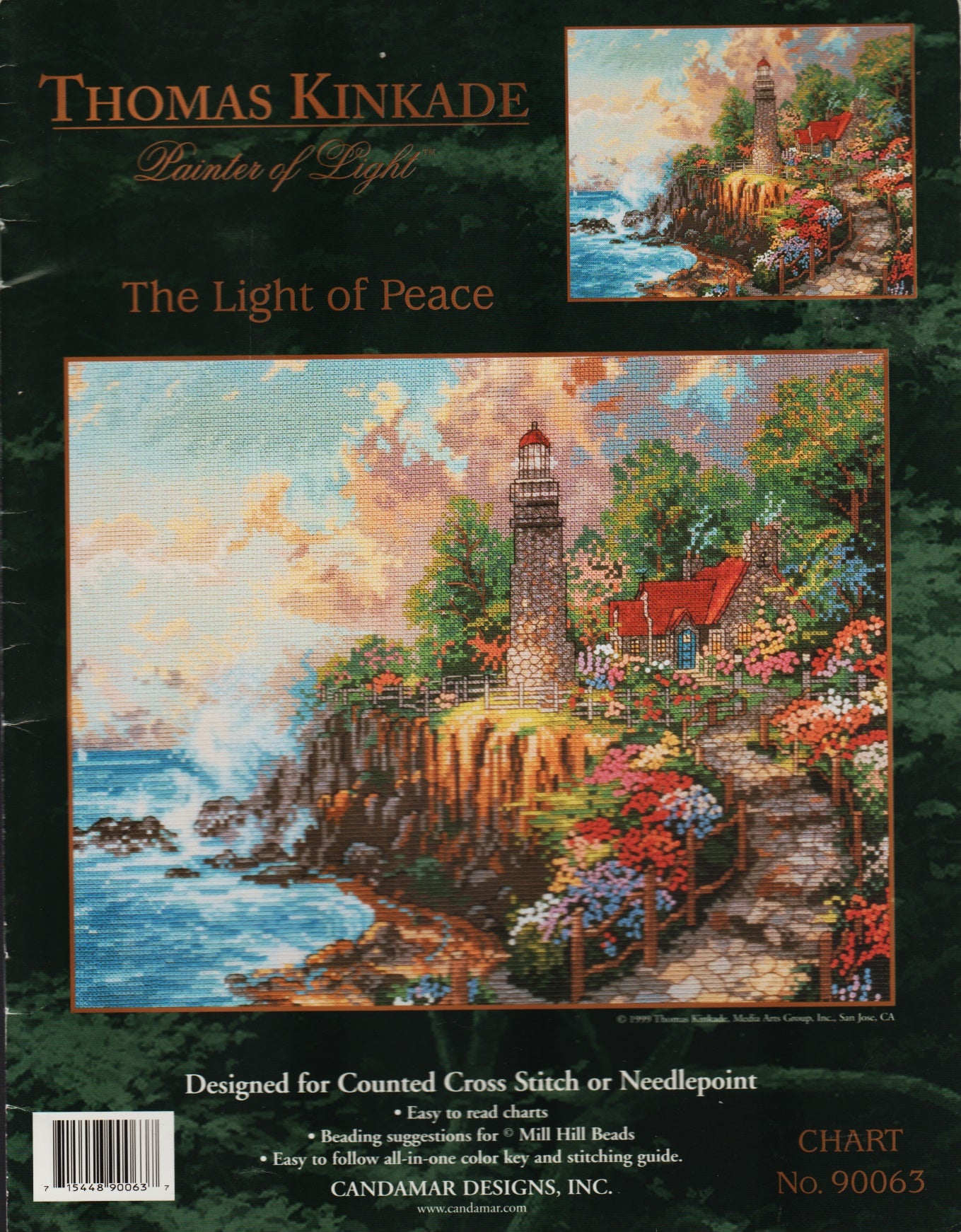 Candamar Thomas Kinkade The Light of Peace 90063 cross stitch pattern