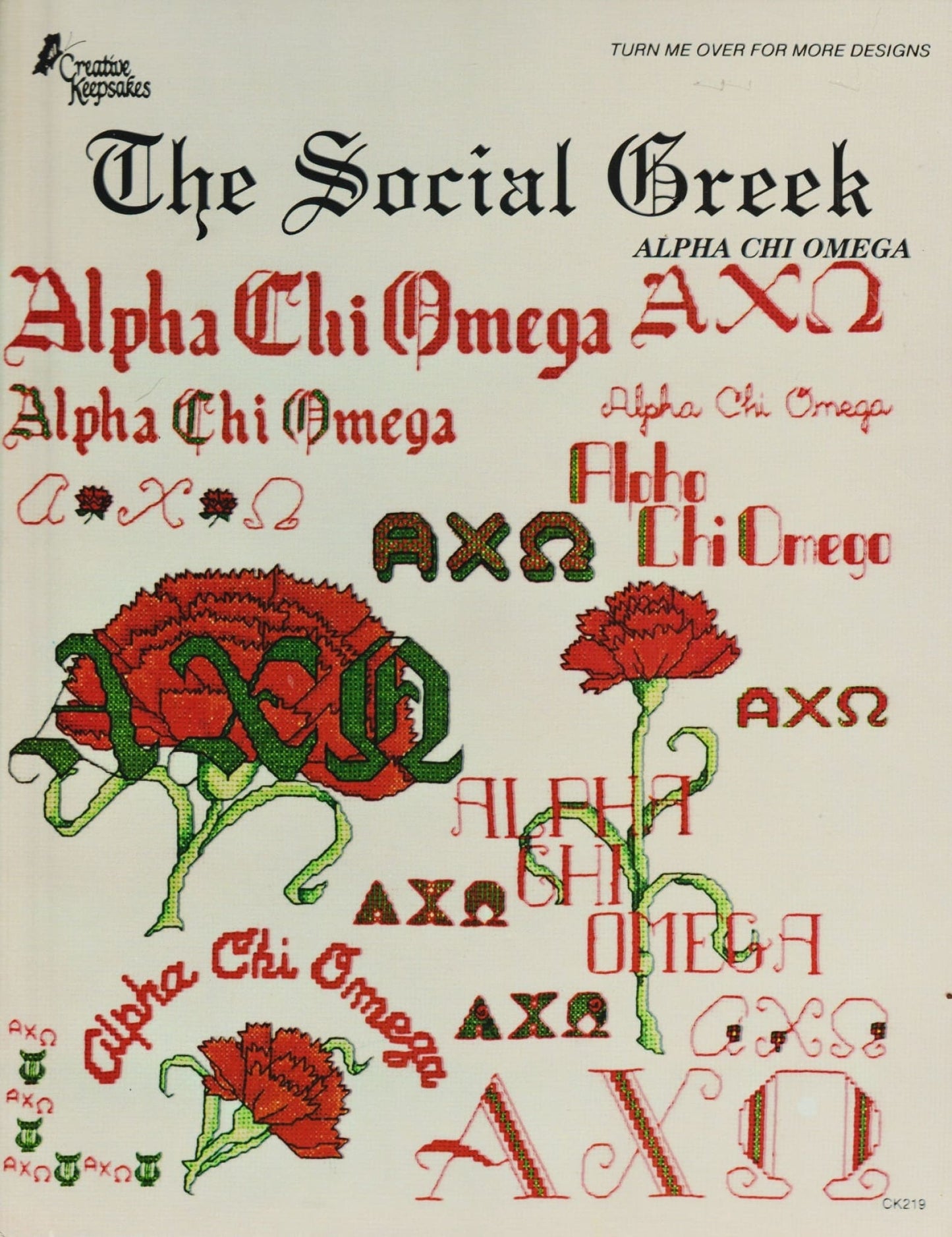 Creative Keepsakes The Social Greek CK219 cross stitch pattern