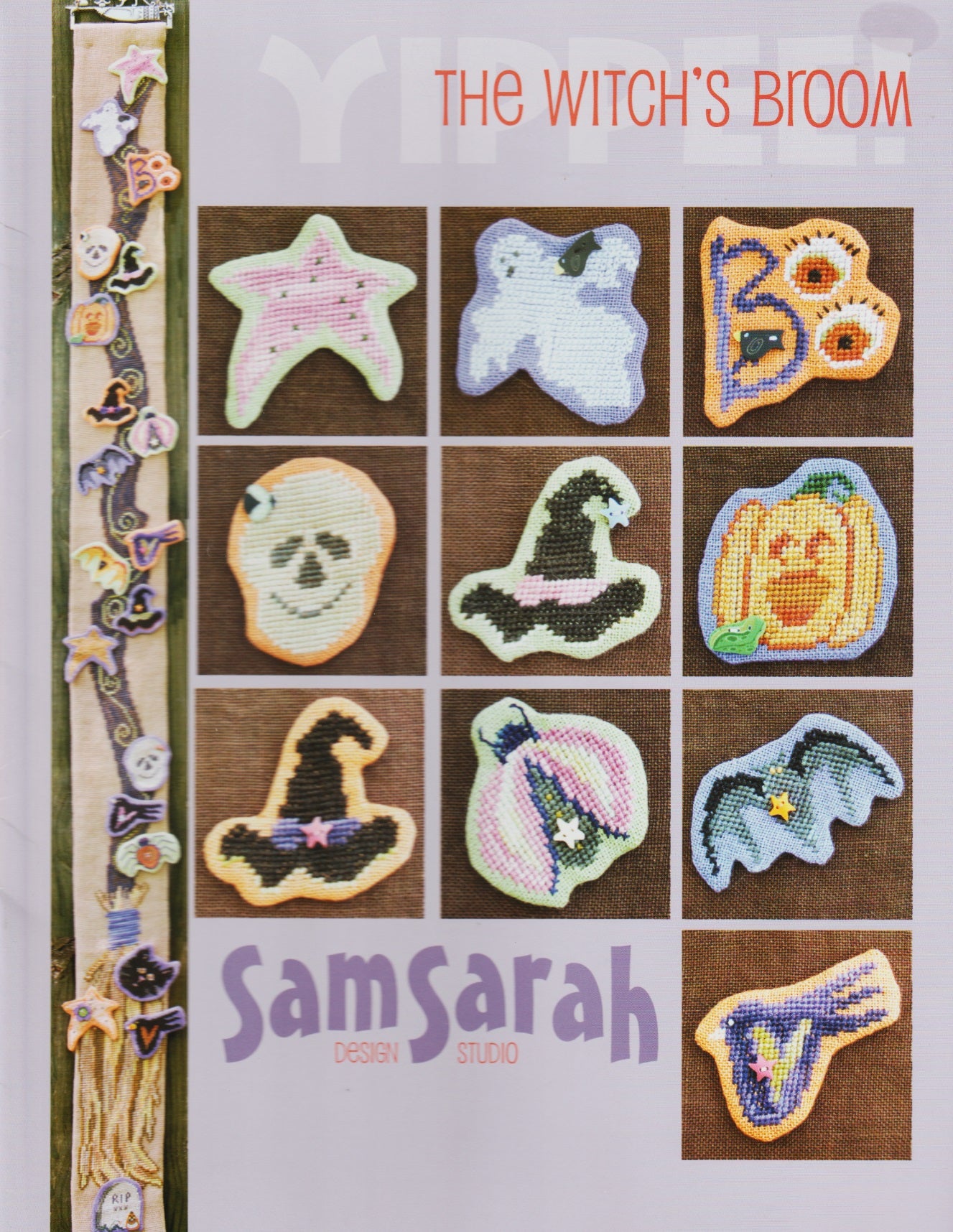 Sam Sarah The Witch's Broom cross stitch pattern