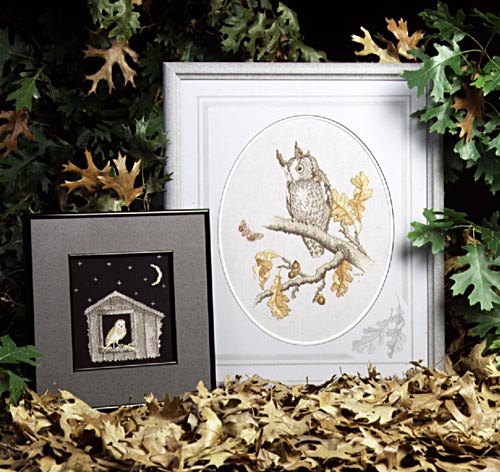 Crossed Wing Collection Things That Go 'Hoot' in the Night cross stitch pattern