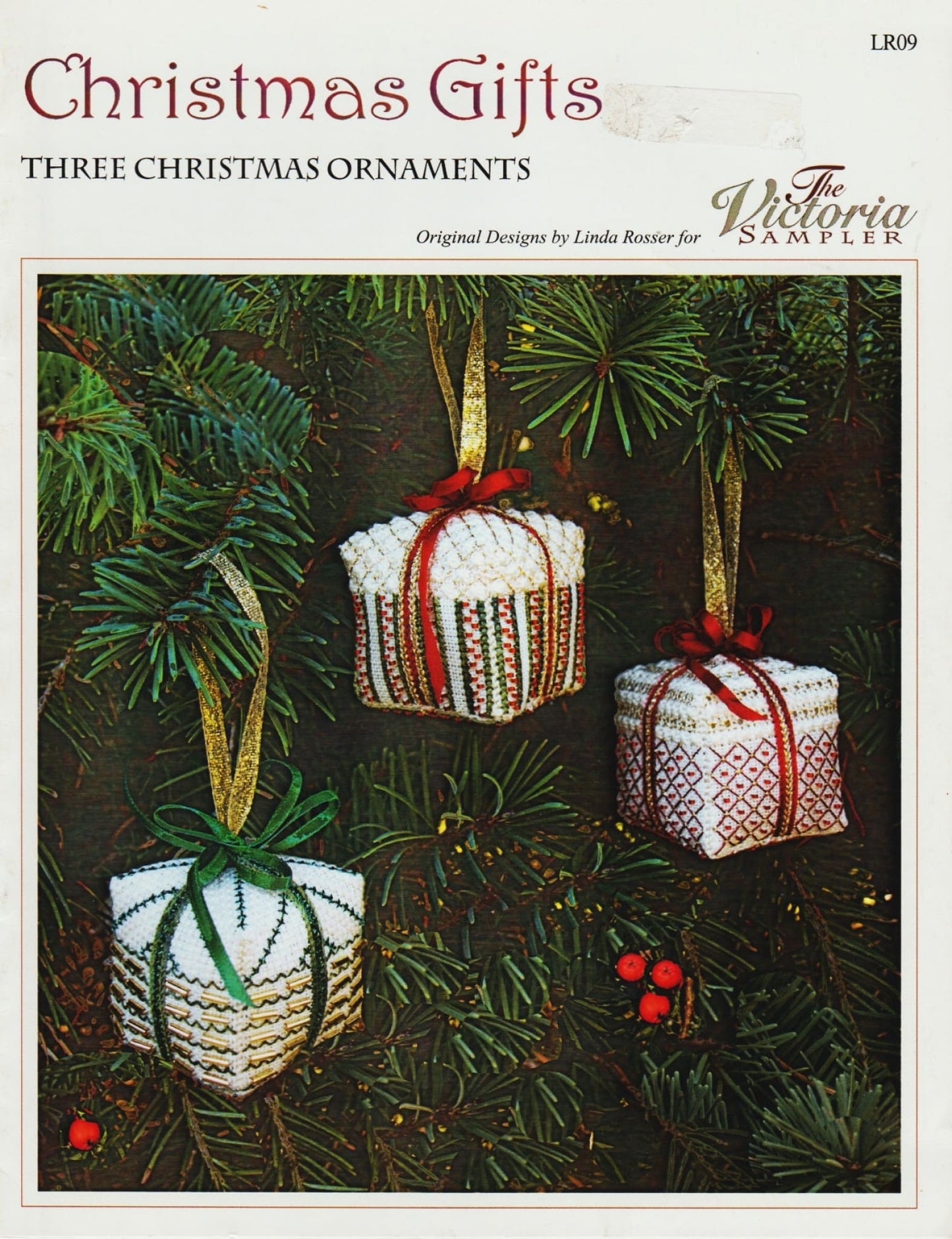 Victoria Sampler Three Christmas Ornaments LR09 cross stitch pattern