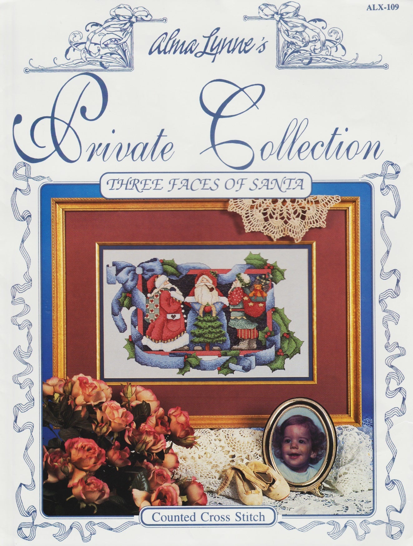 Alma Lynne Three Faces of Santa ALX-109 cross stitch pattern