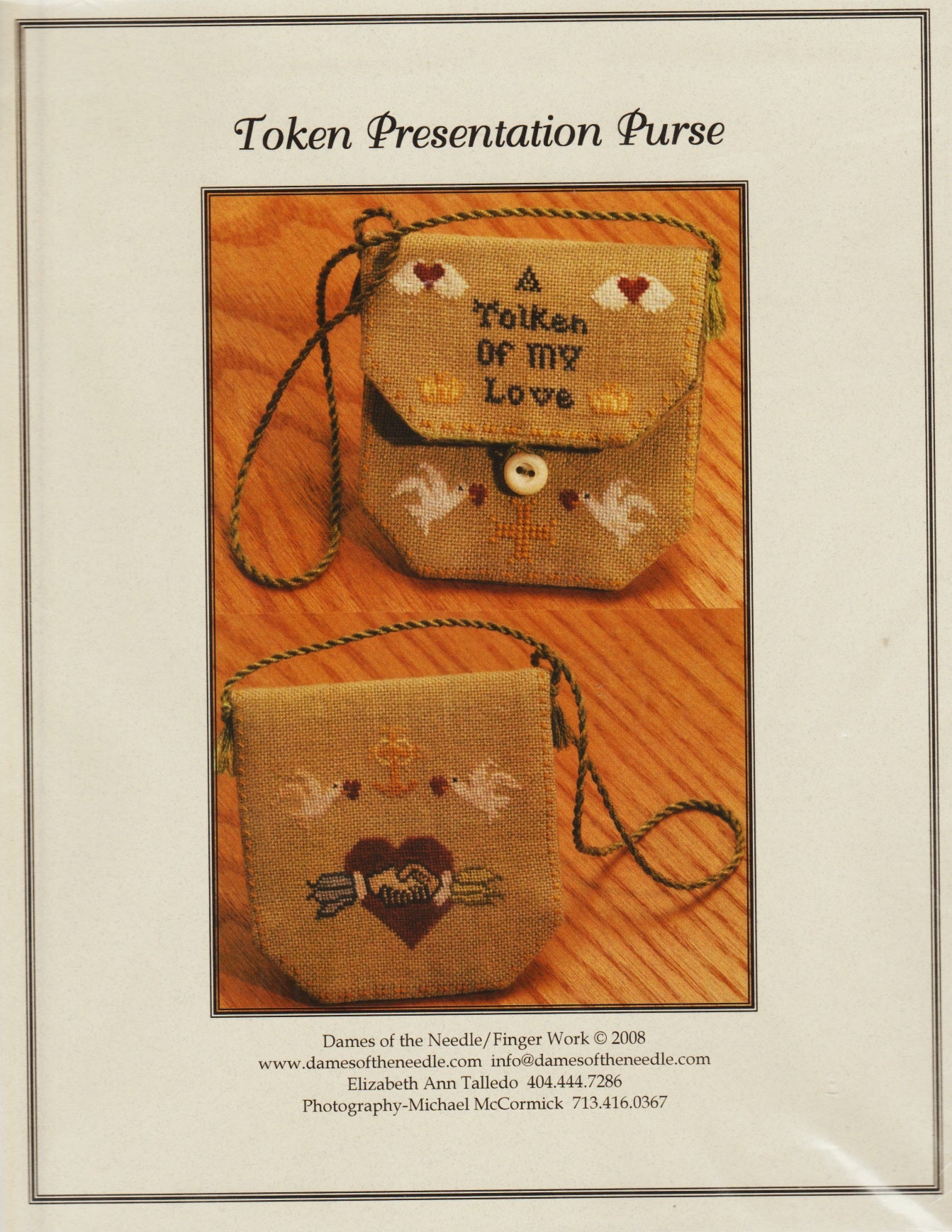 Dames of the Needle Token Presentation Purse cross stitch pattern
