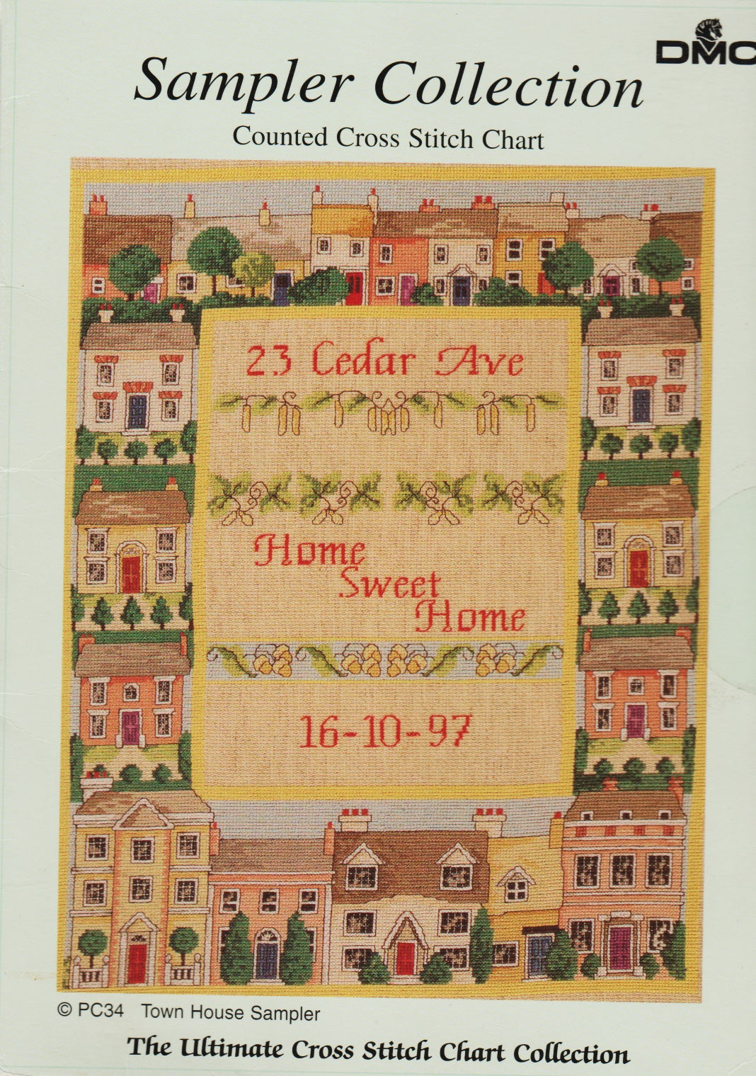DMC Town House Sampler PC34 cross stitch pattern