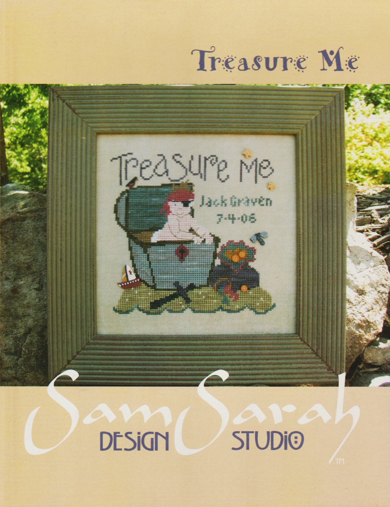 Sam Sarah Treasure Me 8978 baby cross stitch pattern