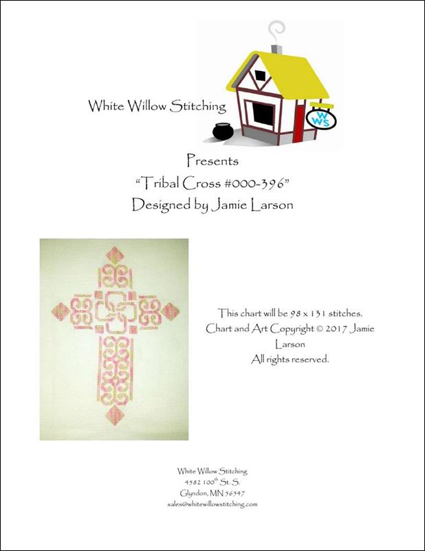 White Willow Stitching Tribal Cross 000-396 cross stitch pattern