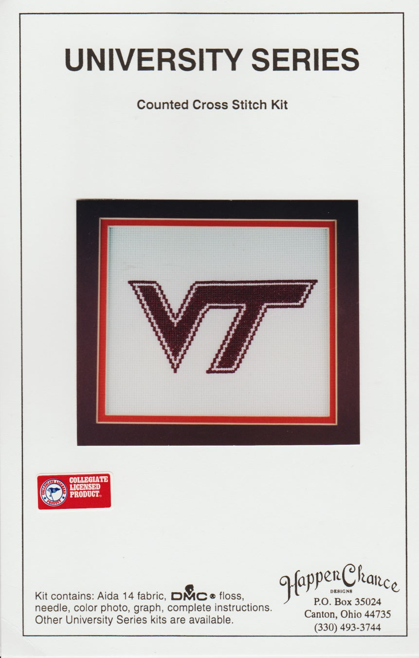 Happen Chance University of Virginia Tech cross stitch pattern