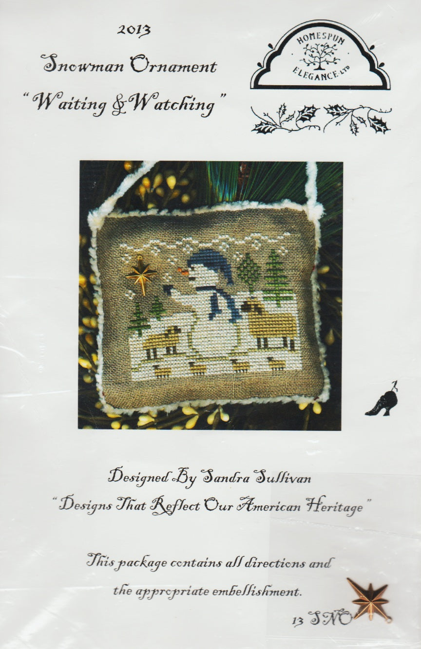 Homespun Elegance Waiting & Watching 13SNO cross stitch pattern