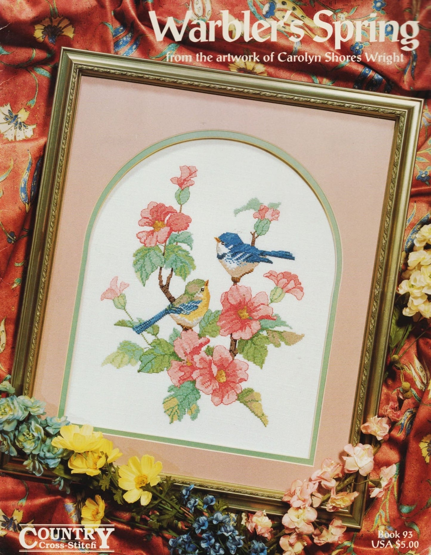 Country Cross-Stitch Warbler's Spring 93 bird cross stitch pattern