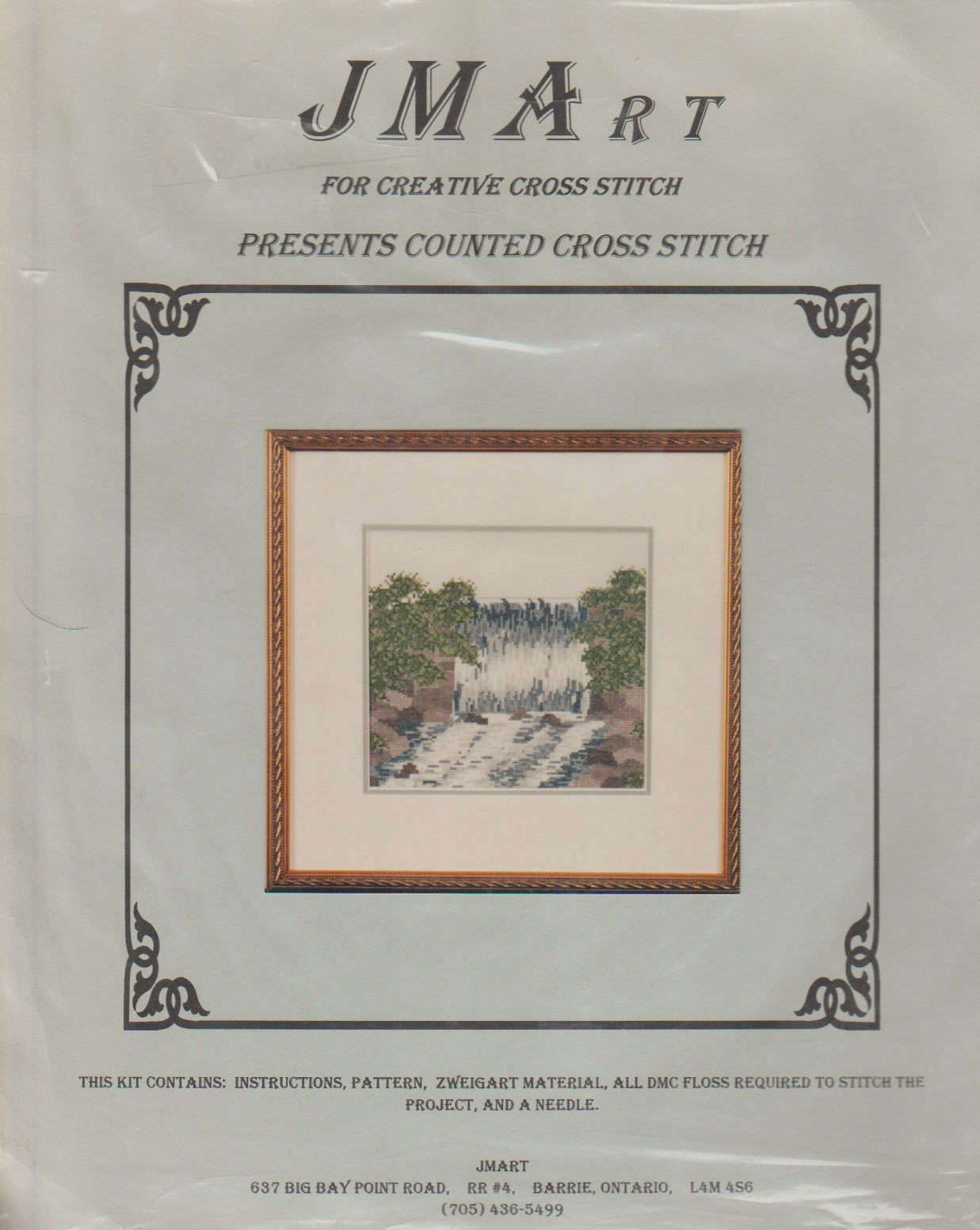 JMArt Waterfall cross stitch kit