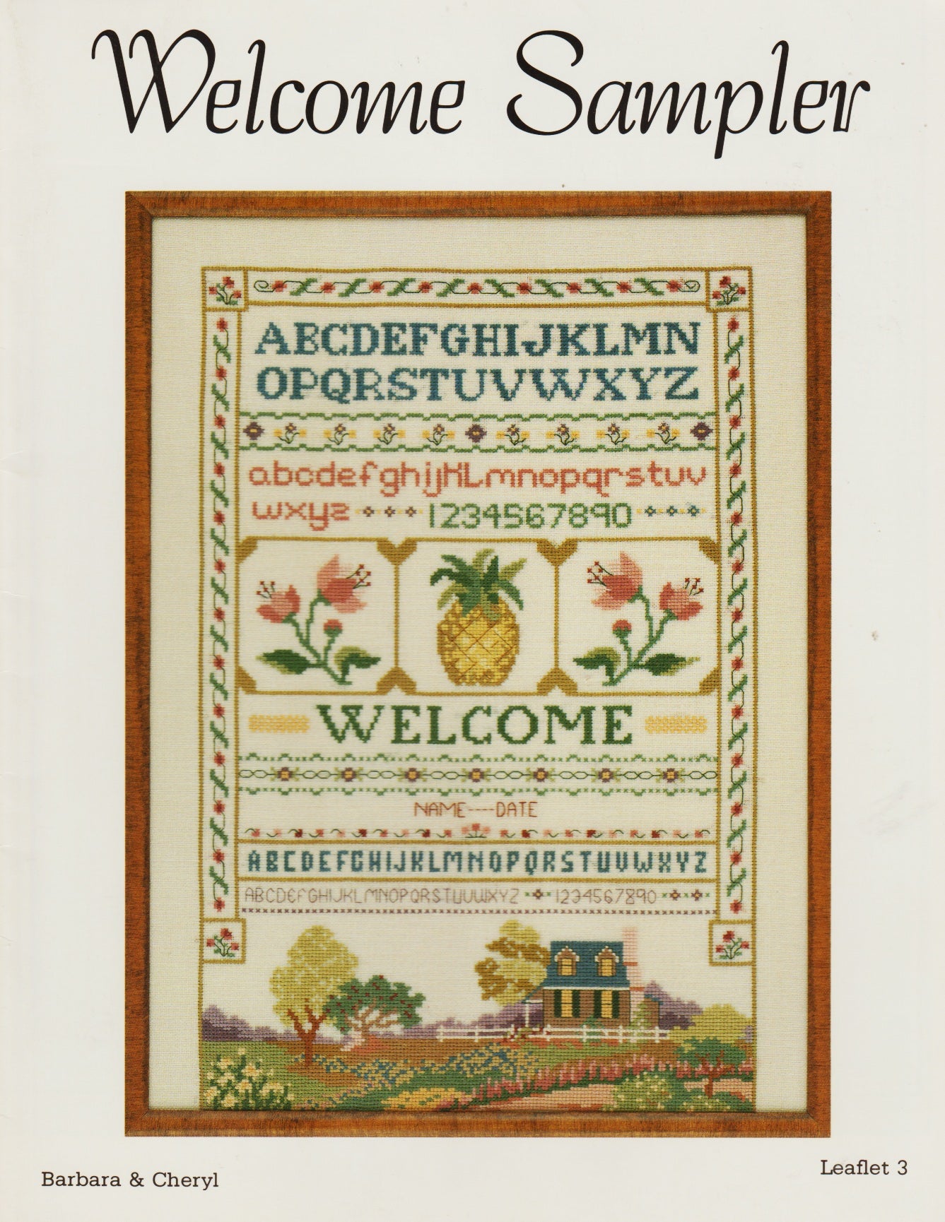 Barbara & Cheryl Welcome Sampler 3 cross stitch pattern