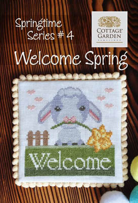 Cottage Garden Welcome Spring Springtime #4 cross stitch pattern