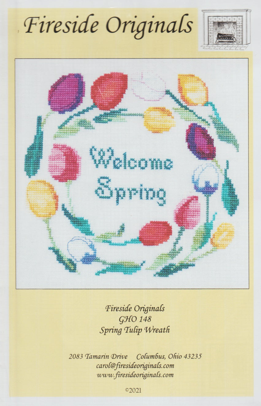 Fireside Originals Welcome Spring cross stitch pattern