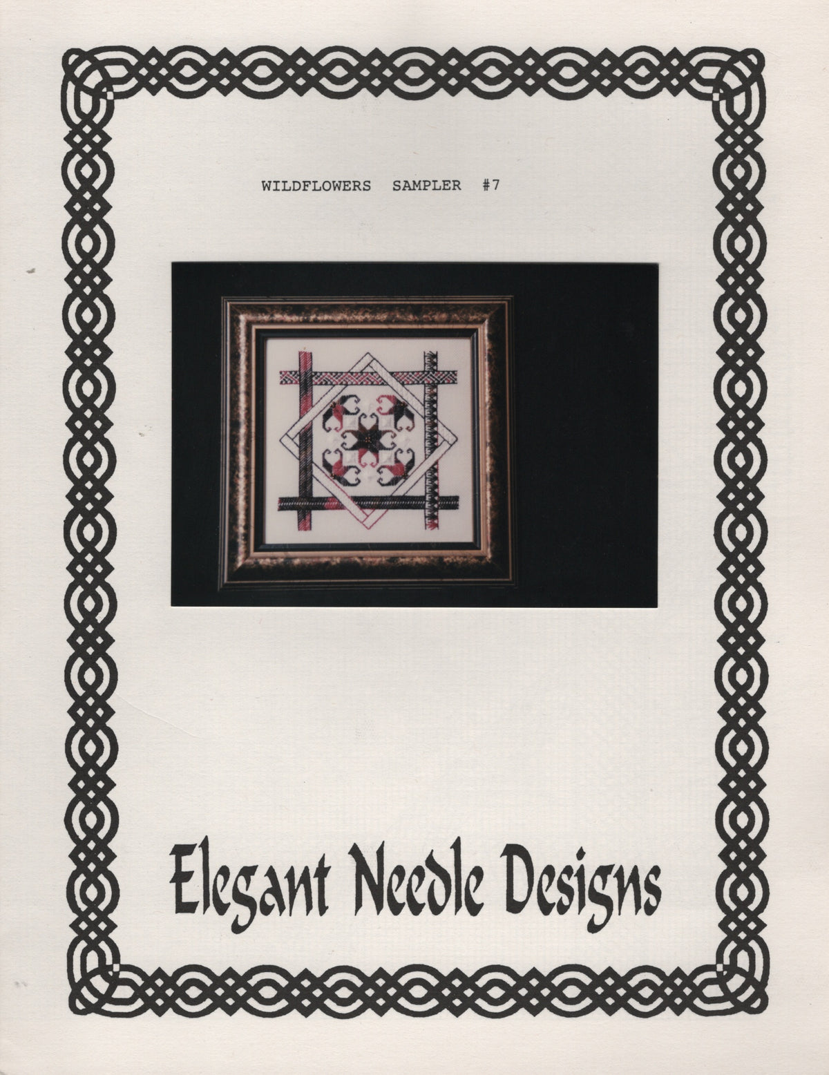 Elegant Needle Designs Wildflowers Sampler #7 cross stitch pattern
