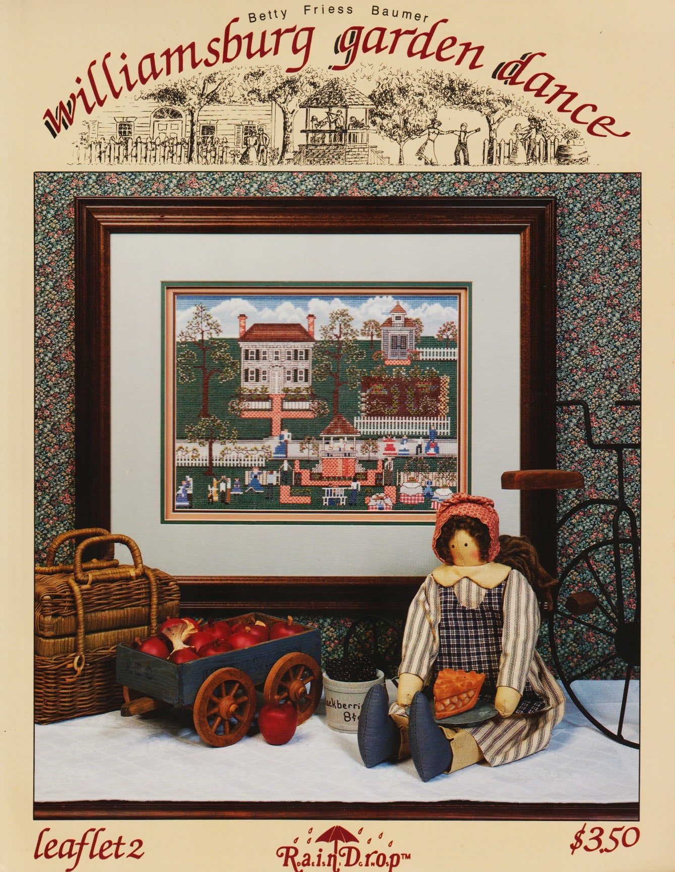 Stoney Creek Raindrop Williamsburg Garden Dance LFT2 cross stitch pattern