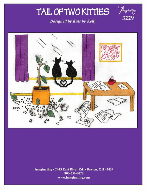 Imaginating Window Pals - Tail of wo Kitties 3229 cross stitch pattern
