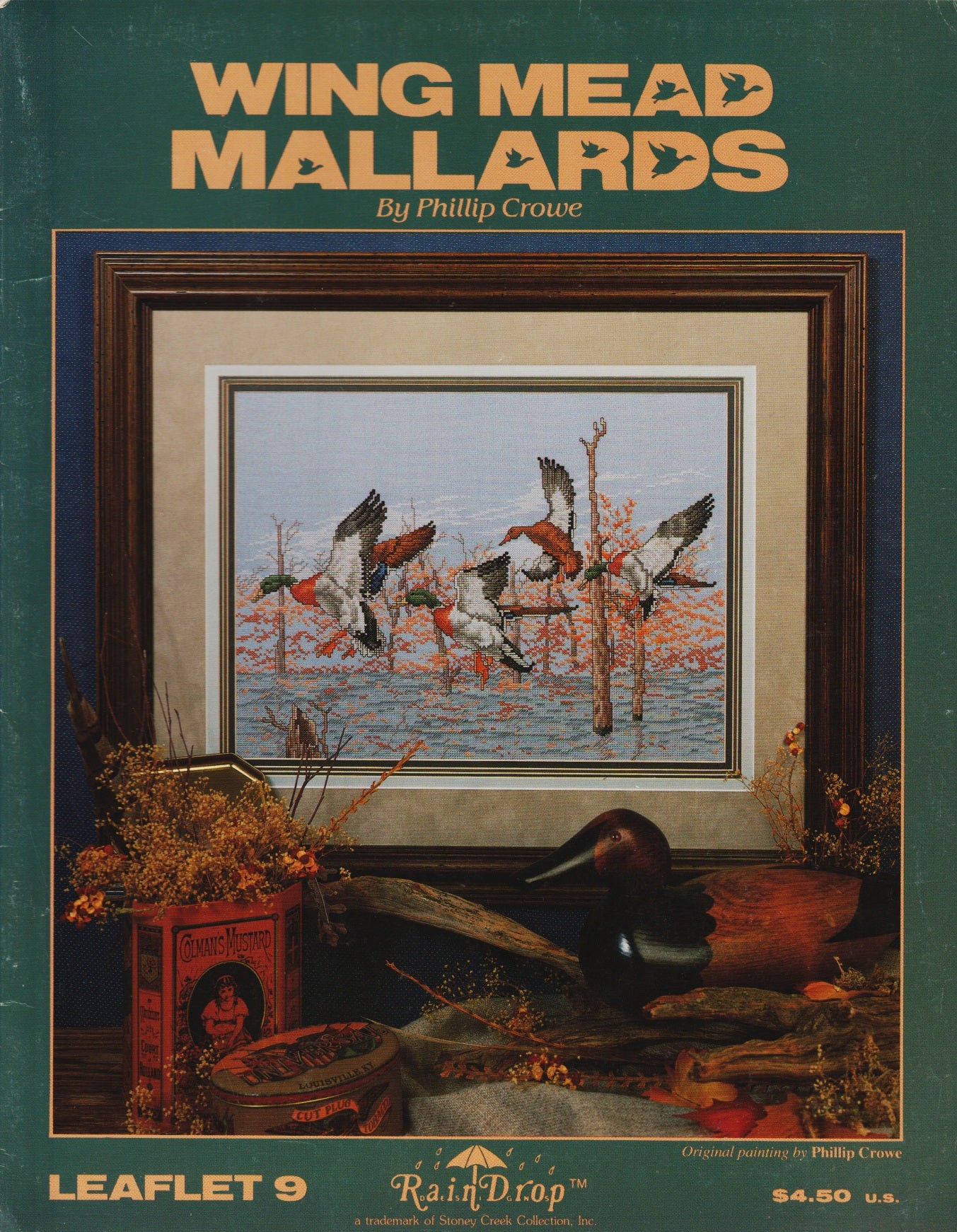 Stoney Creek Raindrop Wing Mead Mallards LFT9 cross stitch pattern