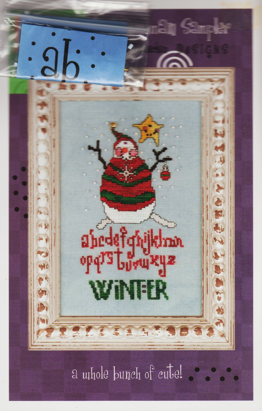Amy Bruecken Winter Snowman Sampler cross stitch pattern