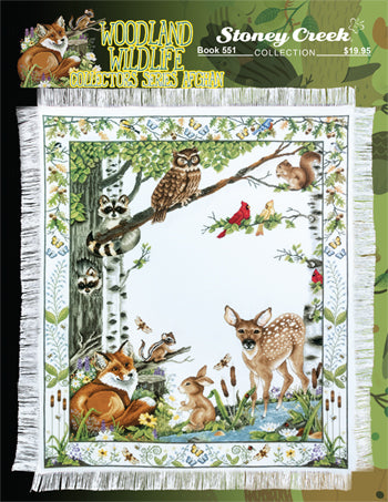 Stoney Creek Woodland Wildlife Collectors' Series Afghan BK551 cross stitch pattern