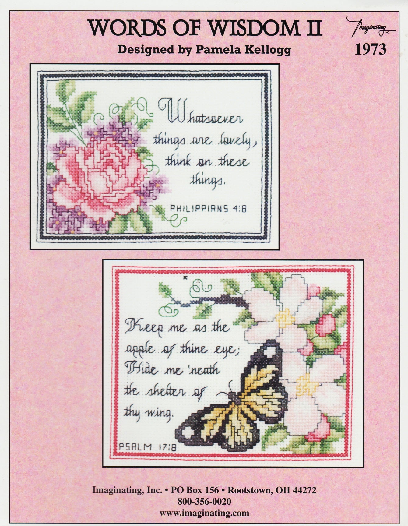 Imaginating Words of Wisdom II 1973 cross stitch pattern
