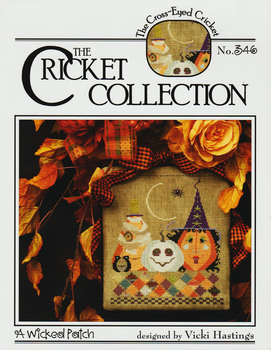 Cricket Collection A Wicked Patch, CC346 halloween cross stitch pattern