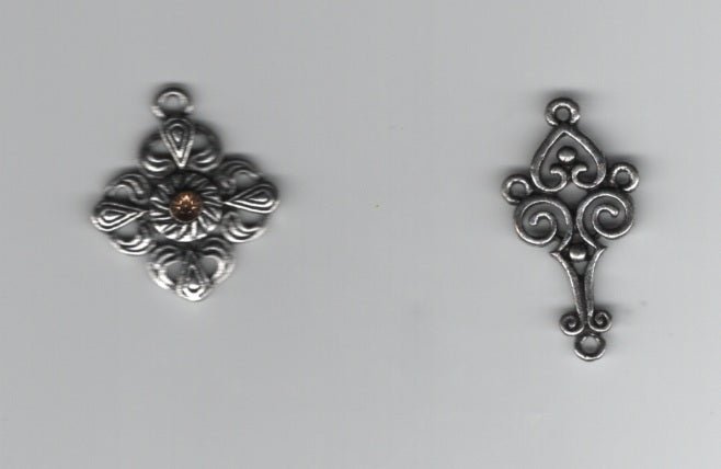 Floral Cross charm