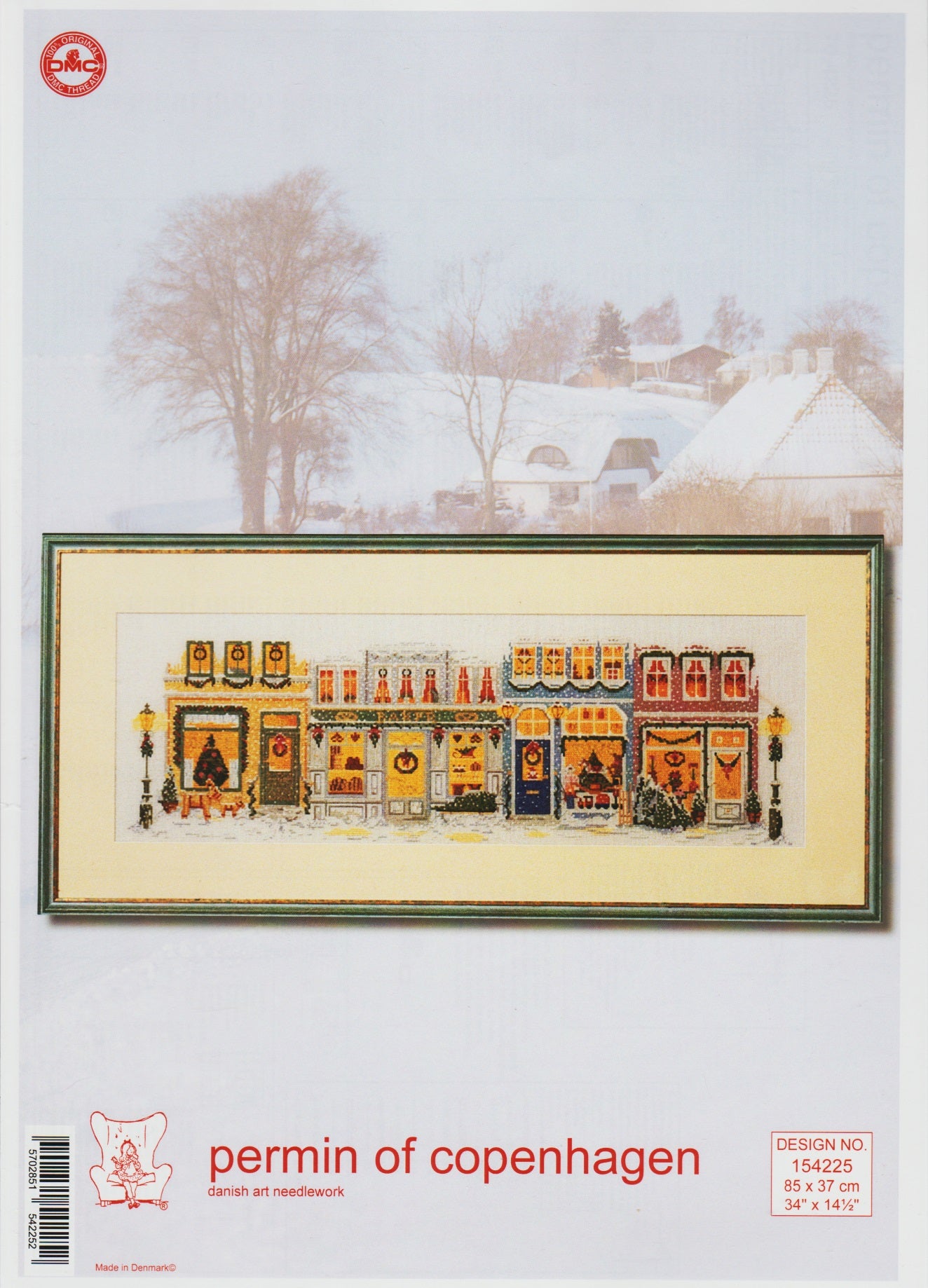 Permin of Copenhagen Christmas in town 154225 cross stitch pattern
