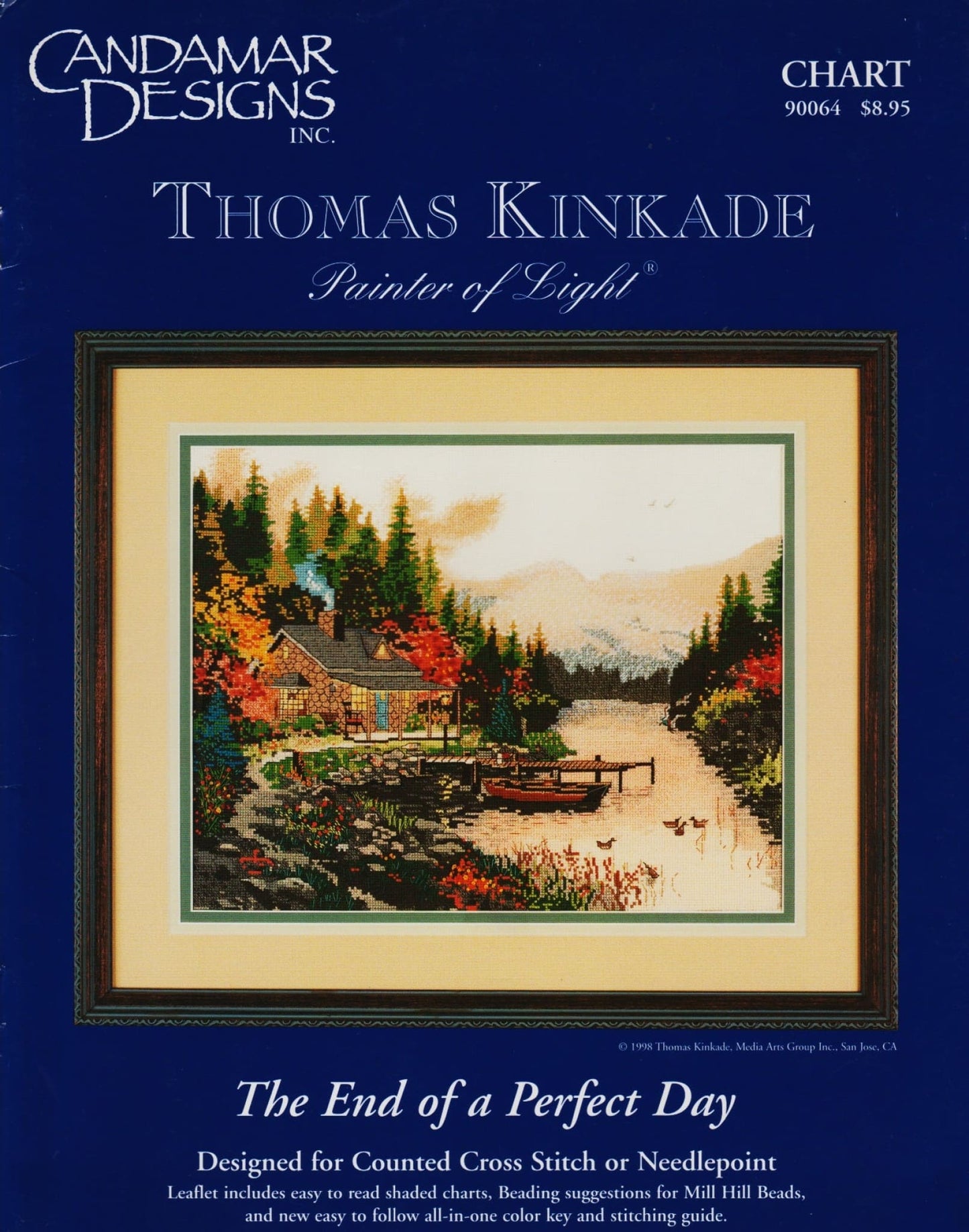 Candamar Thomas Kinkade End of a Perfect Day 90064 cross stitch pattern