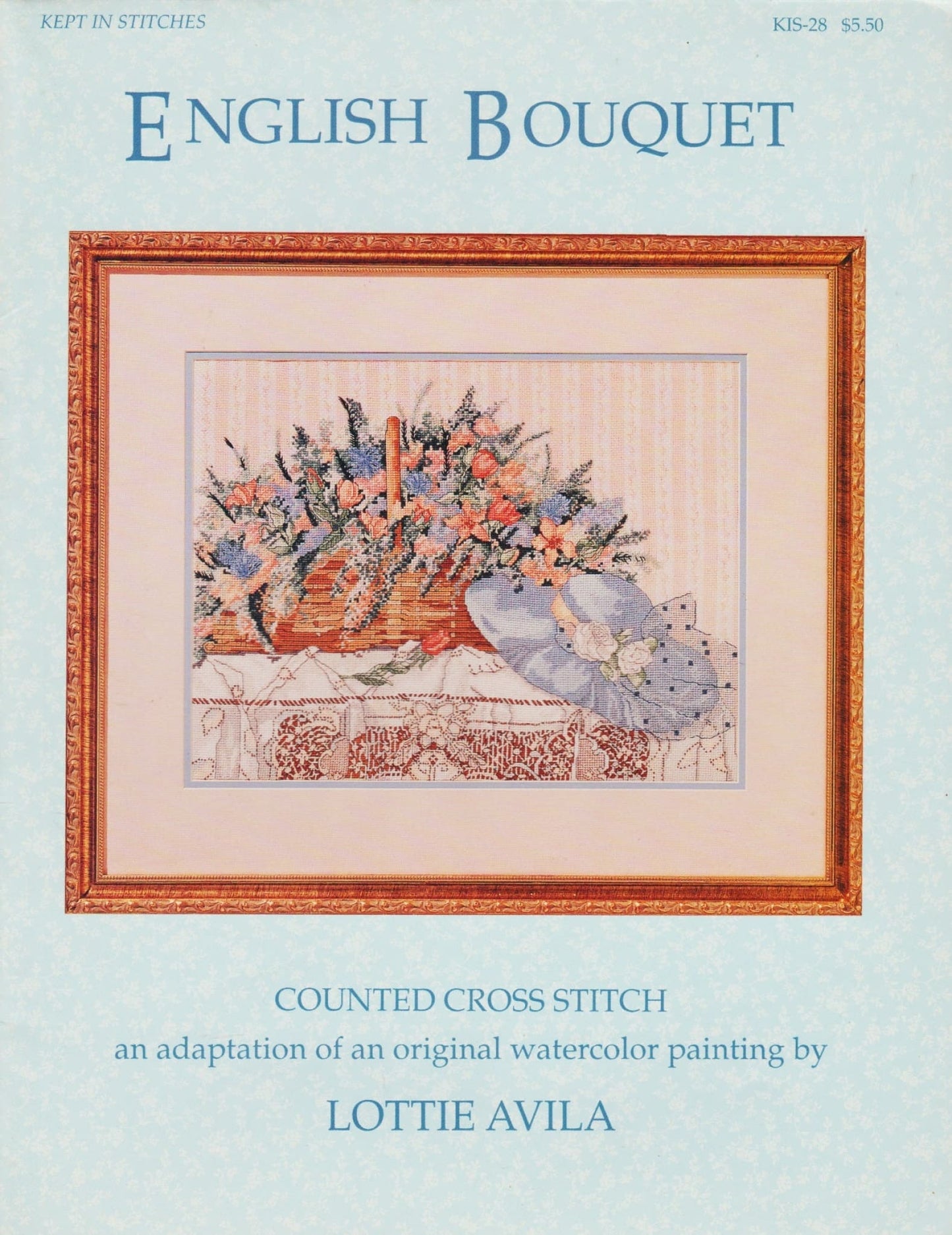 Kept In Stitches English Bouquet KIS-28 flower cross stitch pattern