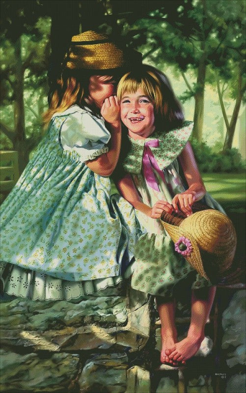 Heaven and Earth Designs Giggles and Whispers cross stitch pattern